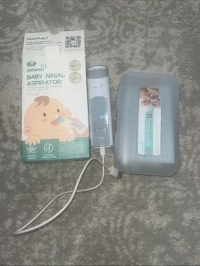 Growsy Gray Baby Nasal Aspirator - Gentle Suction for Infants